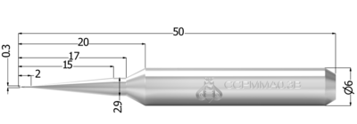0,3 mm - krogla